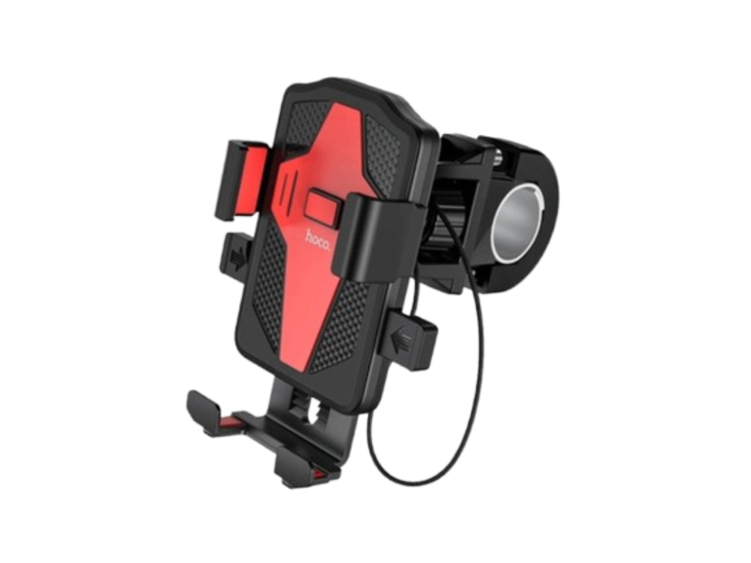 Hoco CA73 One-Touch Universal Bicycle & Motorcycle Holder Black & Red Hoco CA73 One-Touch Universal Bicycle & Motorcycle Holder Black & Red